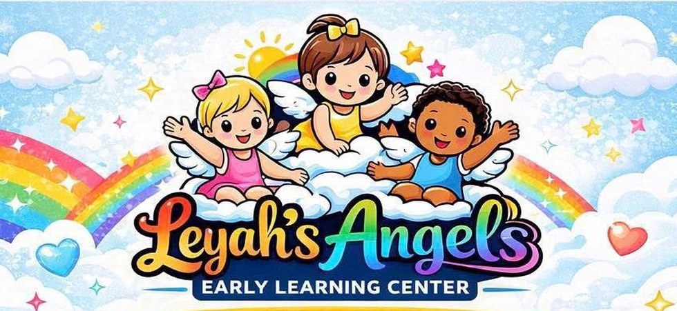 Leyah's Angels Early Learning Center illustrated rainbow logo